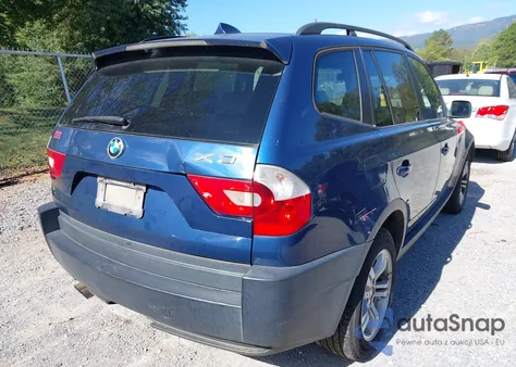 2005 BMW X3 3.0I z USA, uszkodzony, nr VIN WBXPA93485WD06632